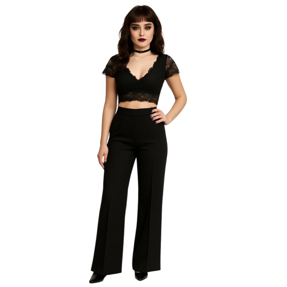Jean Paul Gaultier 90's‎ Black High Waist Flare Trousers